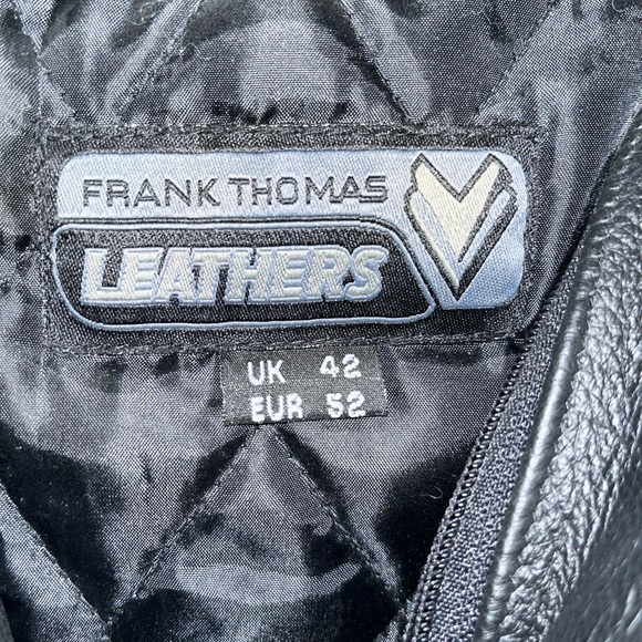 BNWT Black Leather Bike Jacket with elbow protectors - Picture 4 of 4